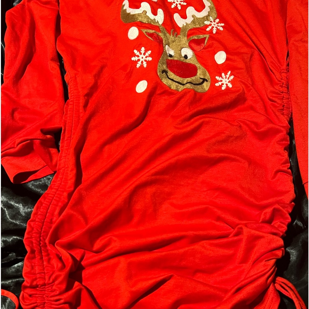 Woman’s Reindeer Sweatshirt Dress